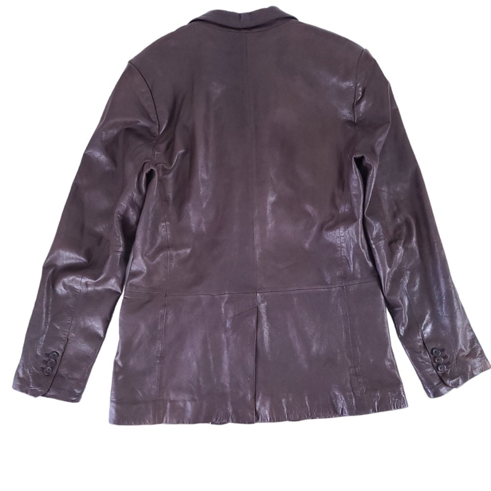 Banana Republic Brown Butter Soft Leather Blazer Jacket Size 40